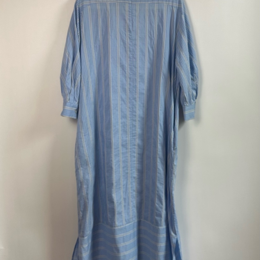Rachel Comey Blue and White Bishop Sleeve Agathon dress oversized 8 - Picture 6 of 10